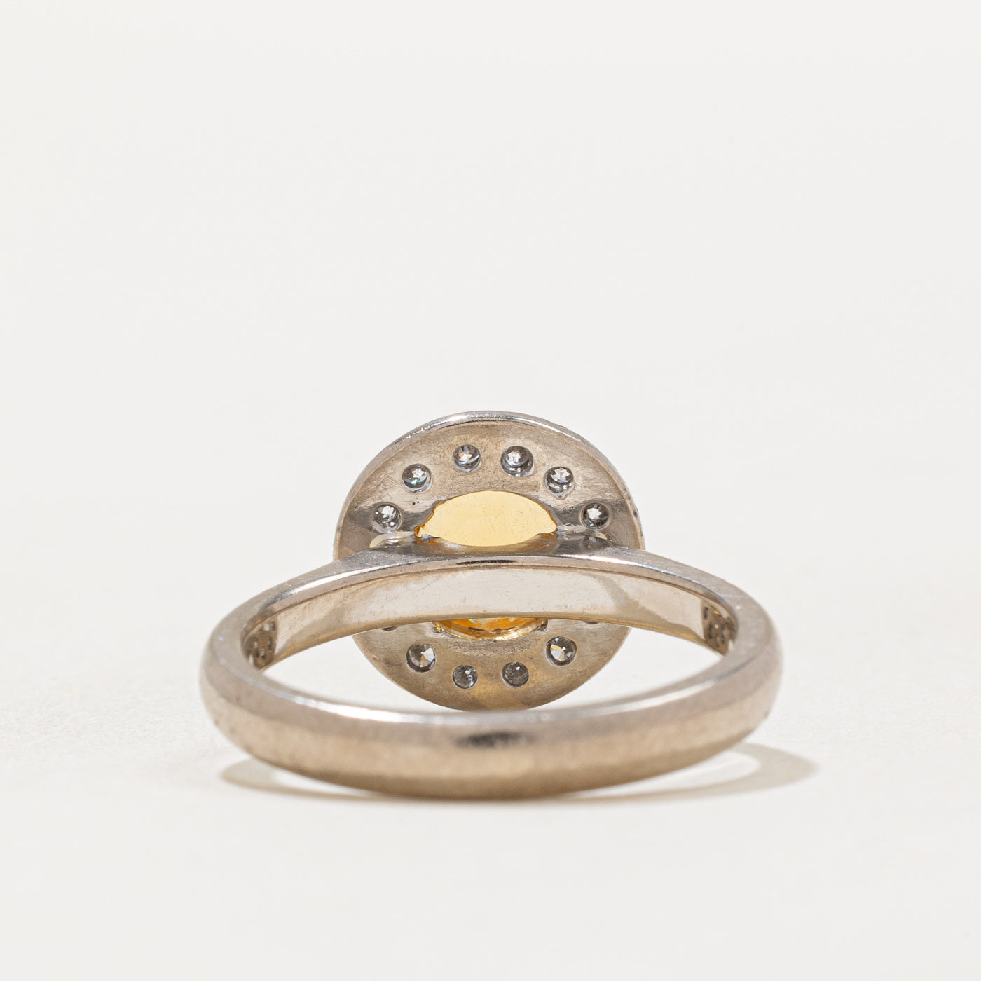 Citrine & Diamond Halo Ring | 0.75ct, 0.28ctw | SZ 5.75 |