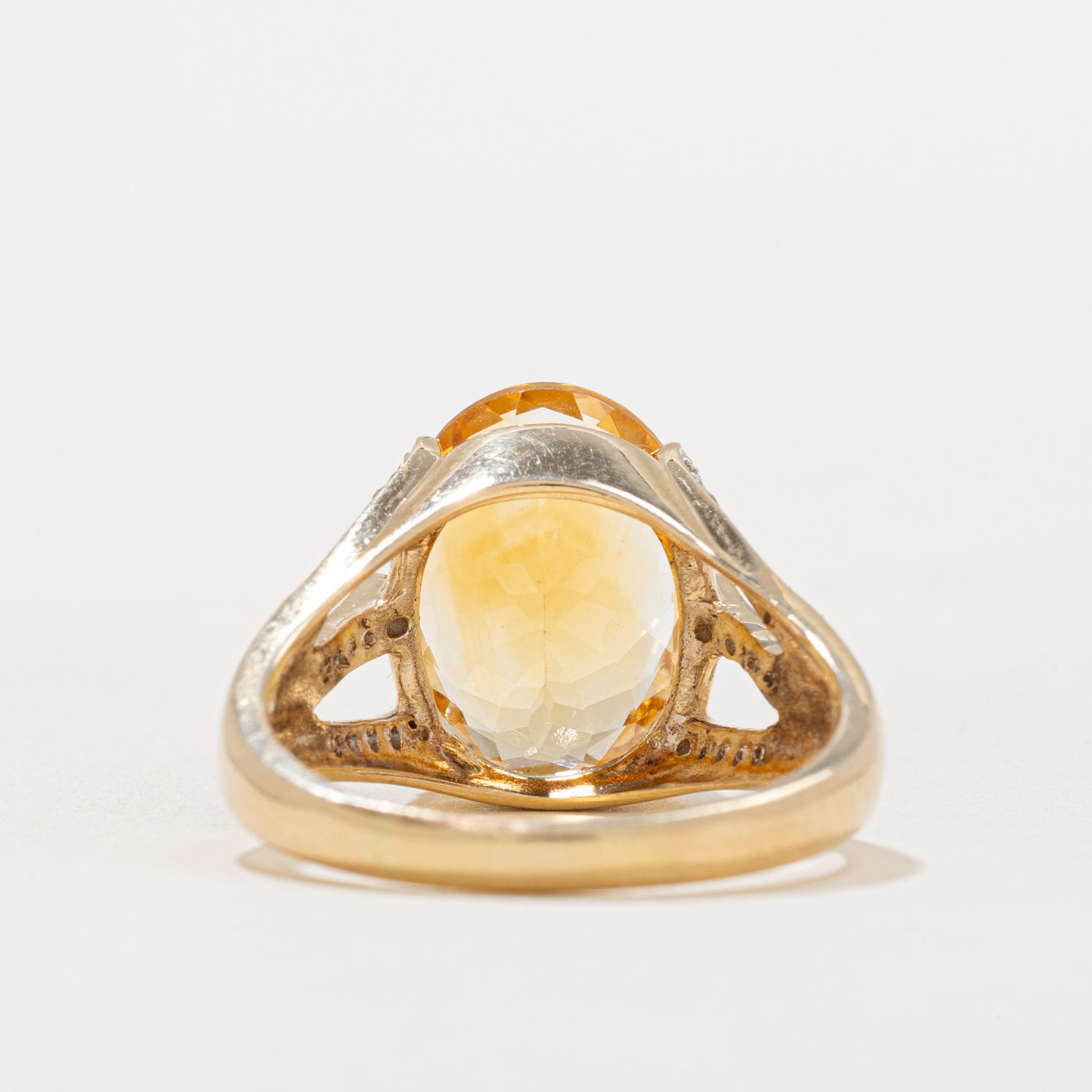 Citrine & Diamond Cocktail Ring | 7.20ct, 0.23ctw | SZ 10.5 |