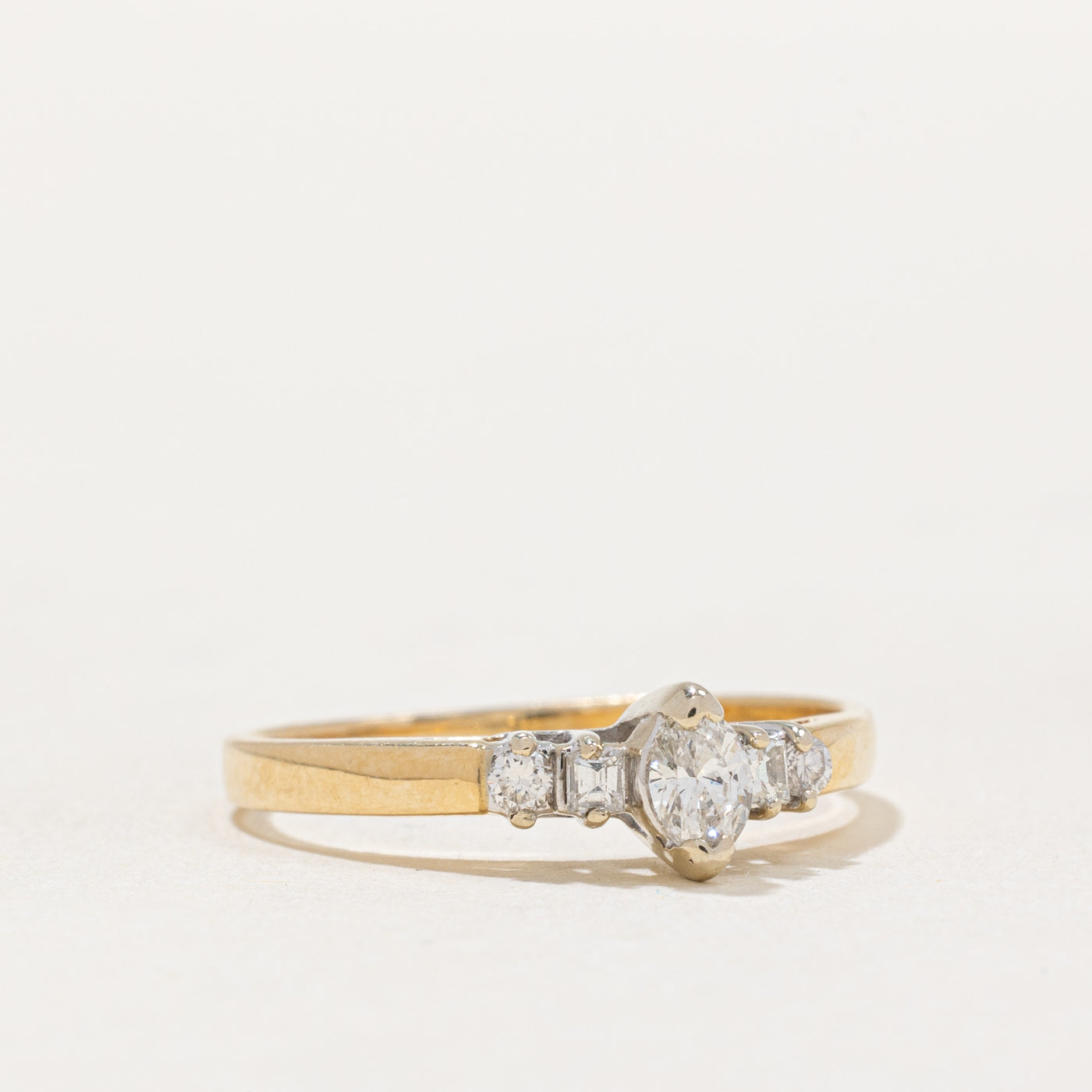 Marquise Cut Diamond Ring | 0.25ctw | SZ 6.75 |
