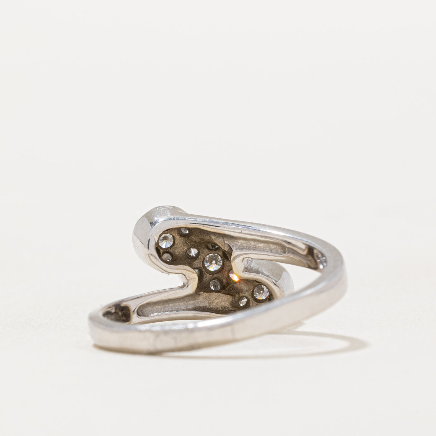 Diamond Cluster Bypass Ring | 0.50ctw | SZ 7.25 |