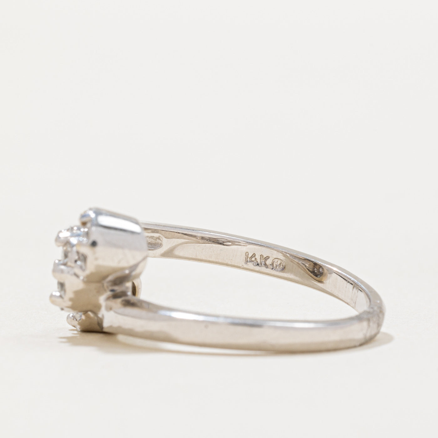 Diamond Cluster Bypass Ring | 0.50ctw | SZ 7.25 |