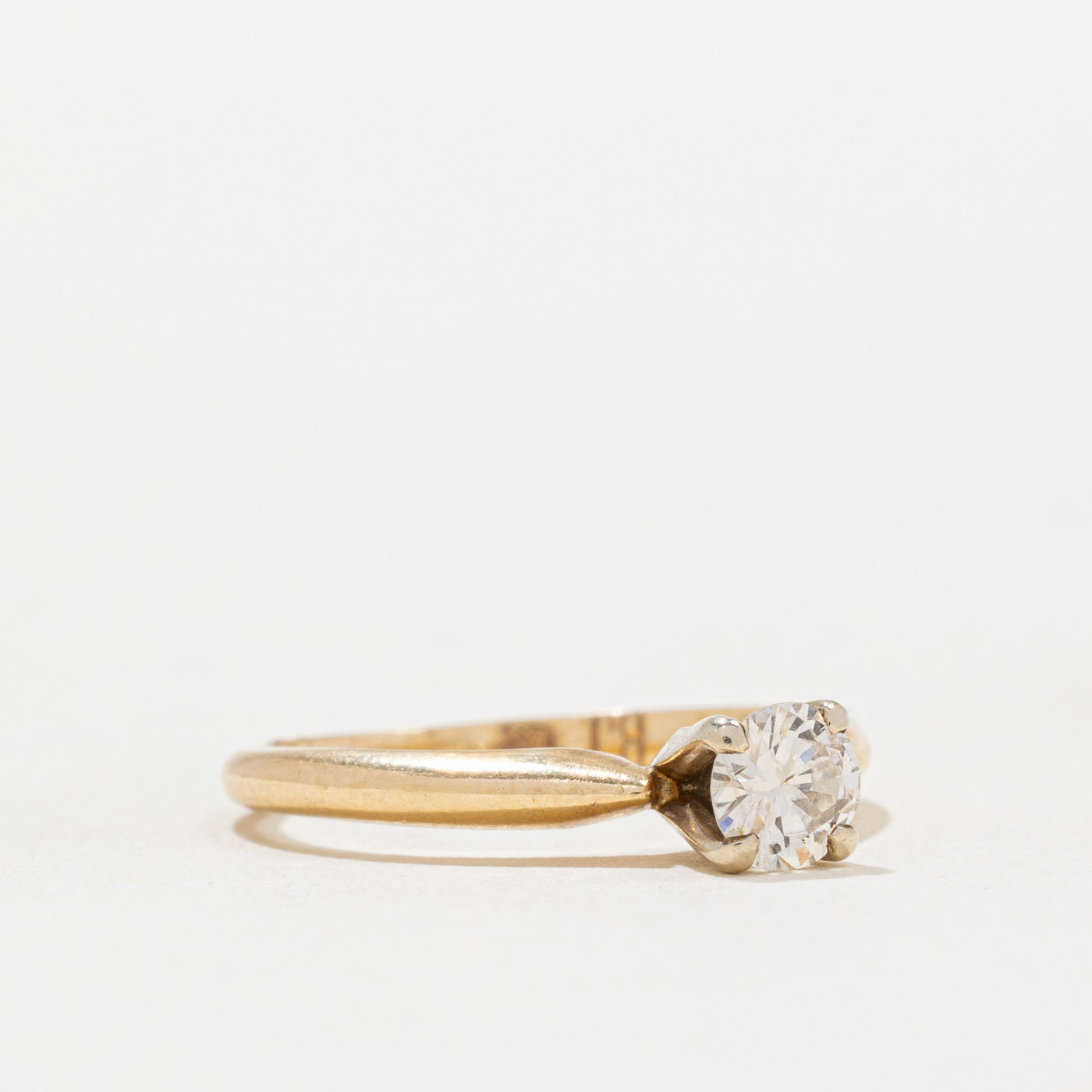 High Set Solitaire Diamond Ring | 0.34ct | SZ 5.25 |