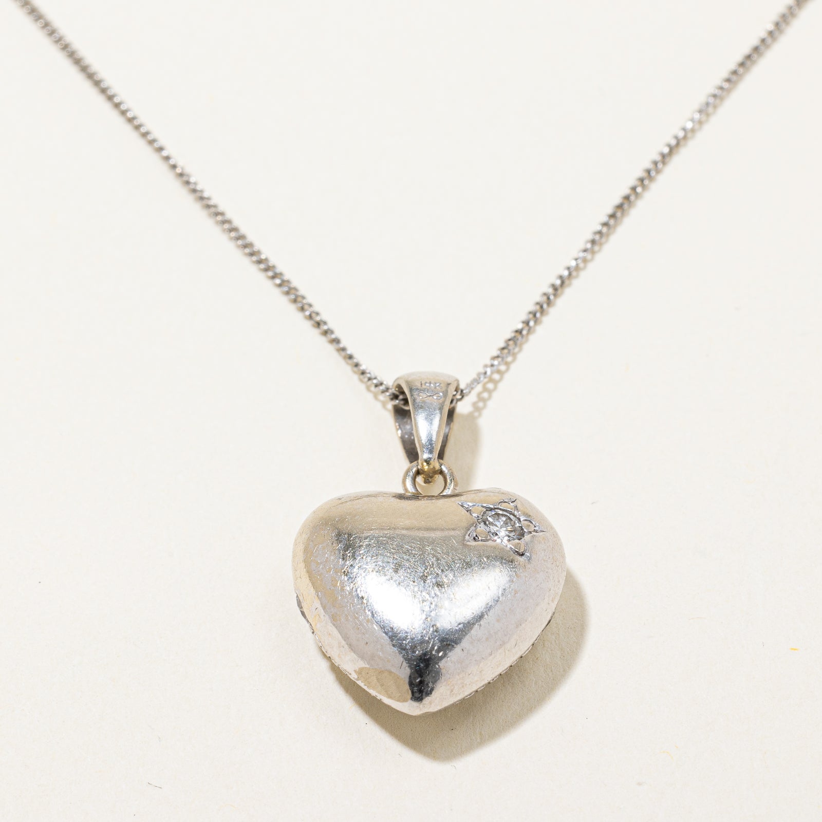 Pavé Set Diamond Heart Pendant Necklace | 1.32ctw | 19" |