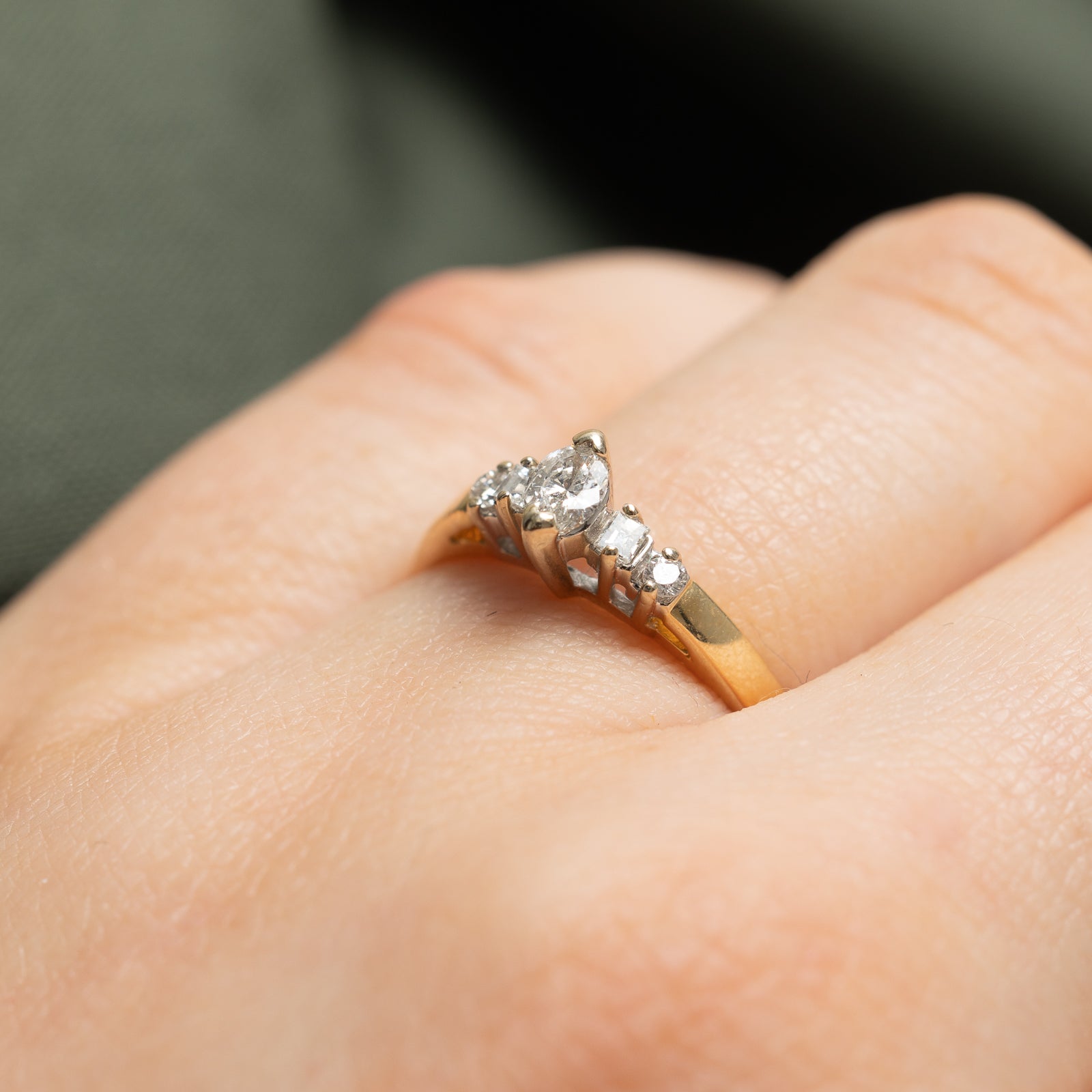 Marquise Cut Diamond Ring | 0.25ctw | SZ 6.75 |