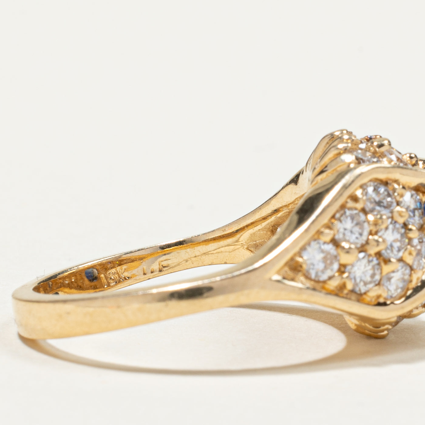 Sapphire & Diamond Cluster Dome Ring | 1.14ct, 1.43ctw | SZ 5.75
