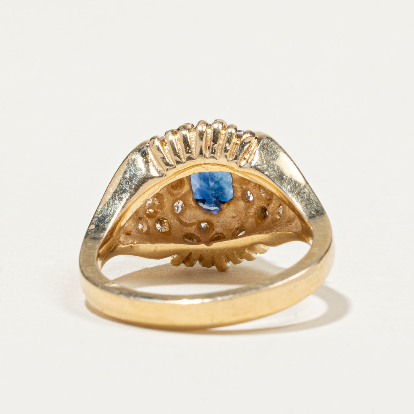 Sapphire & Diamond Cluster Dome Ring | 1.14ct, 1.43ctw | SZ 5.75