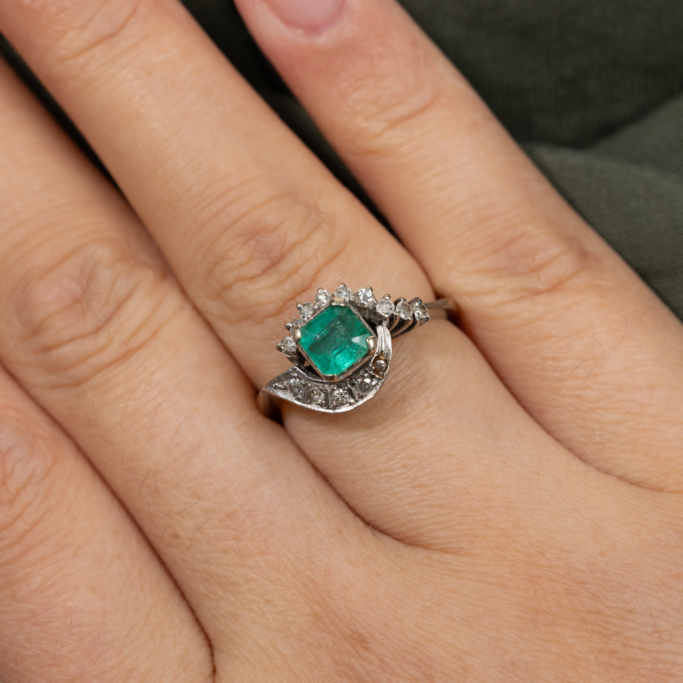 Beryl & Diamond Ring | 0.82ct, 0.23ctw | SZ 5.75