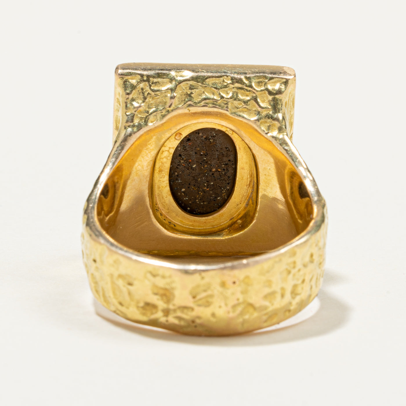 Opal Doublet Textured Cocktail Ring | 3.52ct | SZ 10