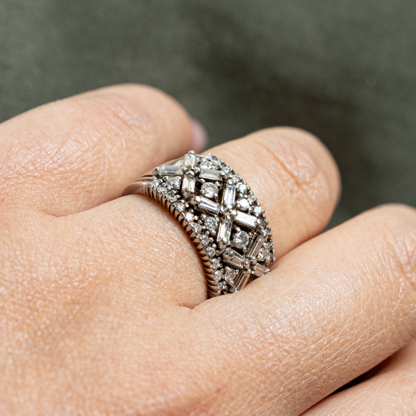 Multi Cut X Design Diamond Band | 1.20ctw | SZ 6.25