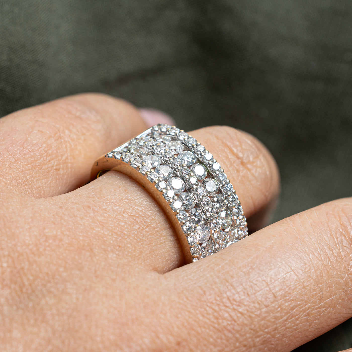 Five Row Diamond Band | 2.39ctw | SZ 12.25