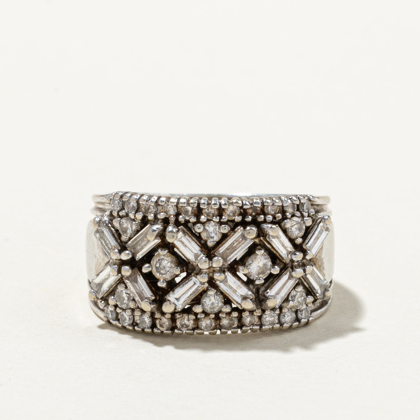 Multi Cut X Design Diamond Band | 1.20ctw | SZ 6.25