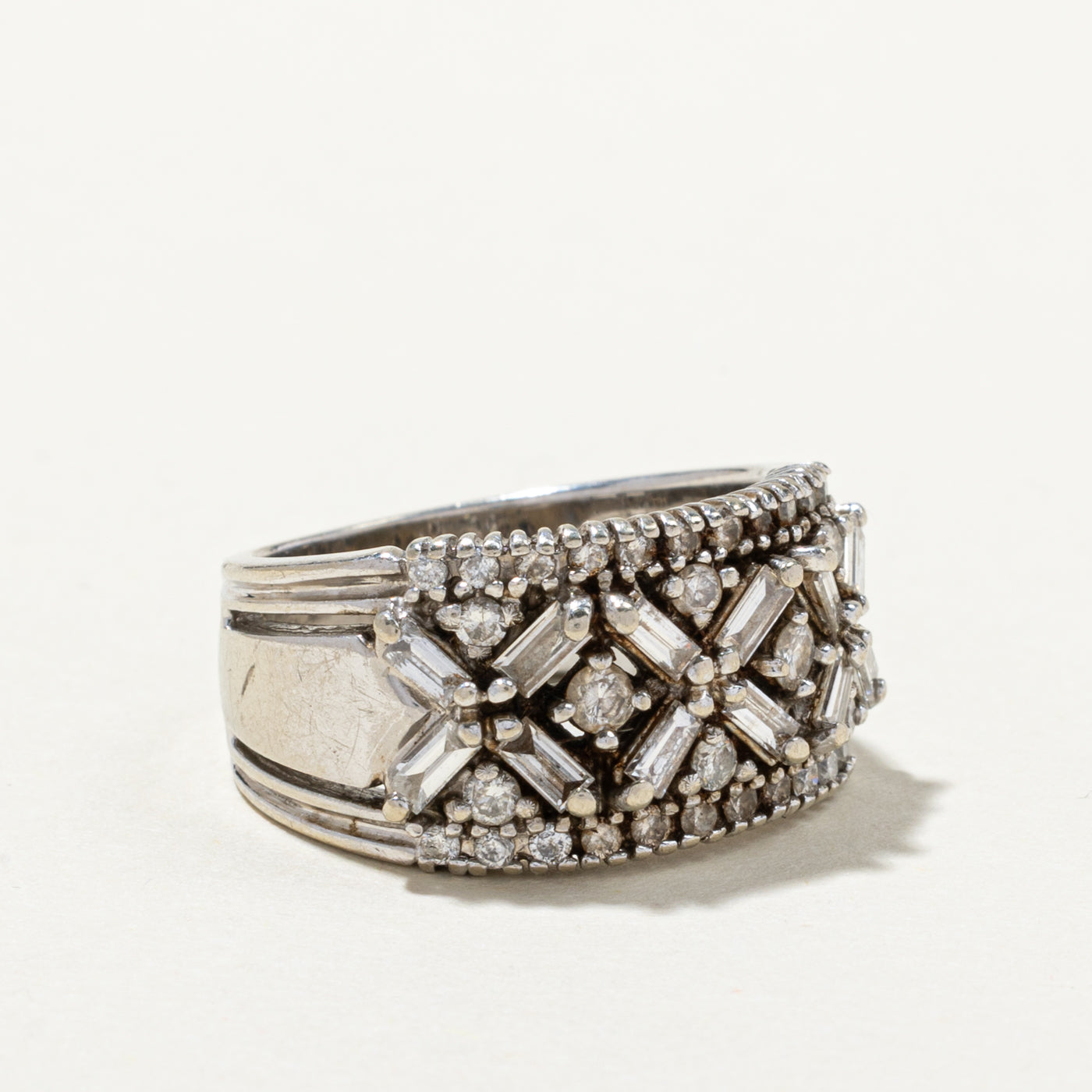 Multi Cut X Design Diamond Band | 1.20ctw | SZ 6.25