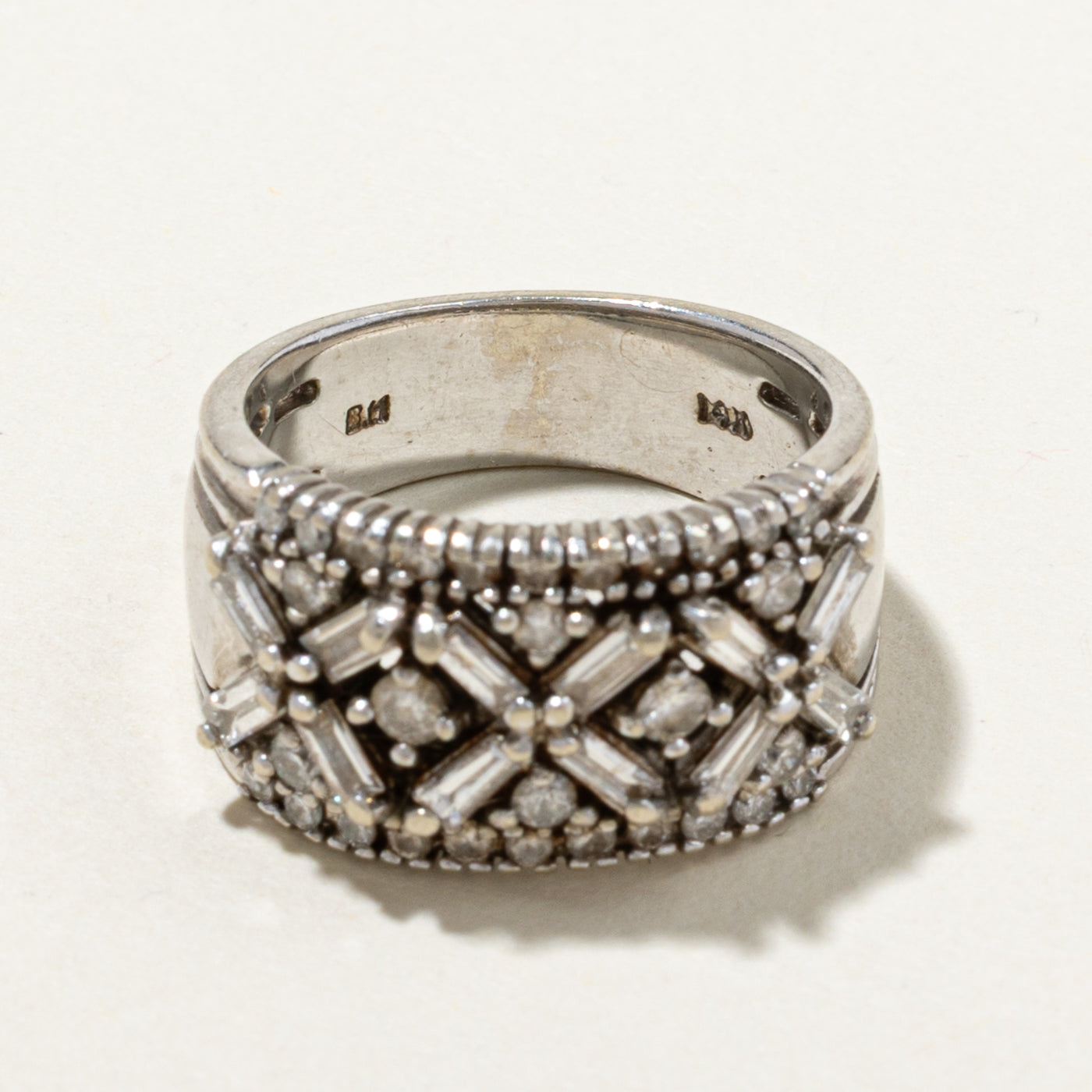 Multi Cut X Design Diamond Band | 1.20ctw | SZ 6.25