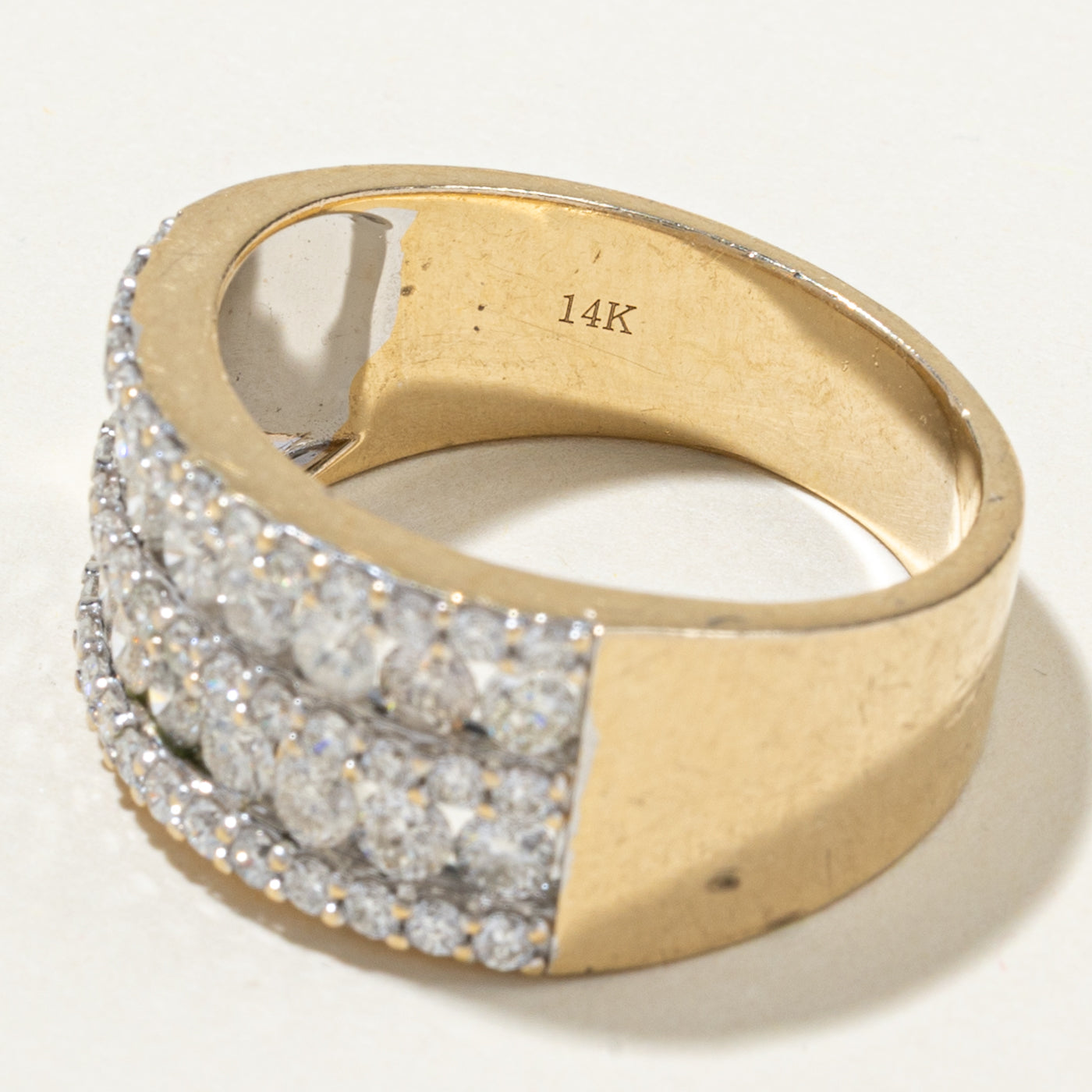Five Row Diamond Band | 2.39ctw | SZ 12.25