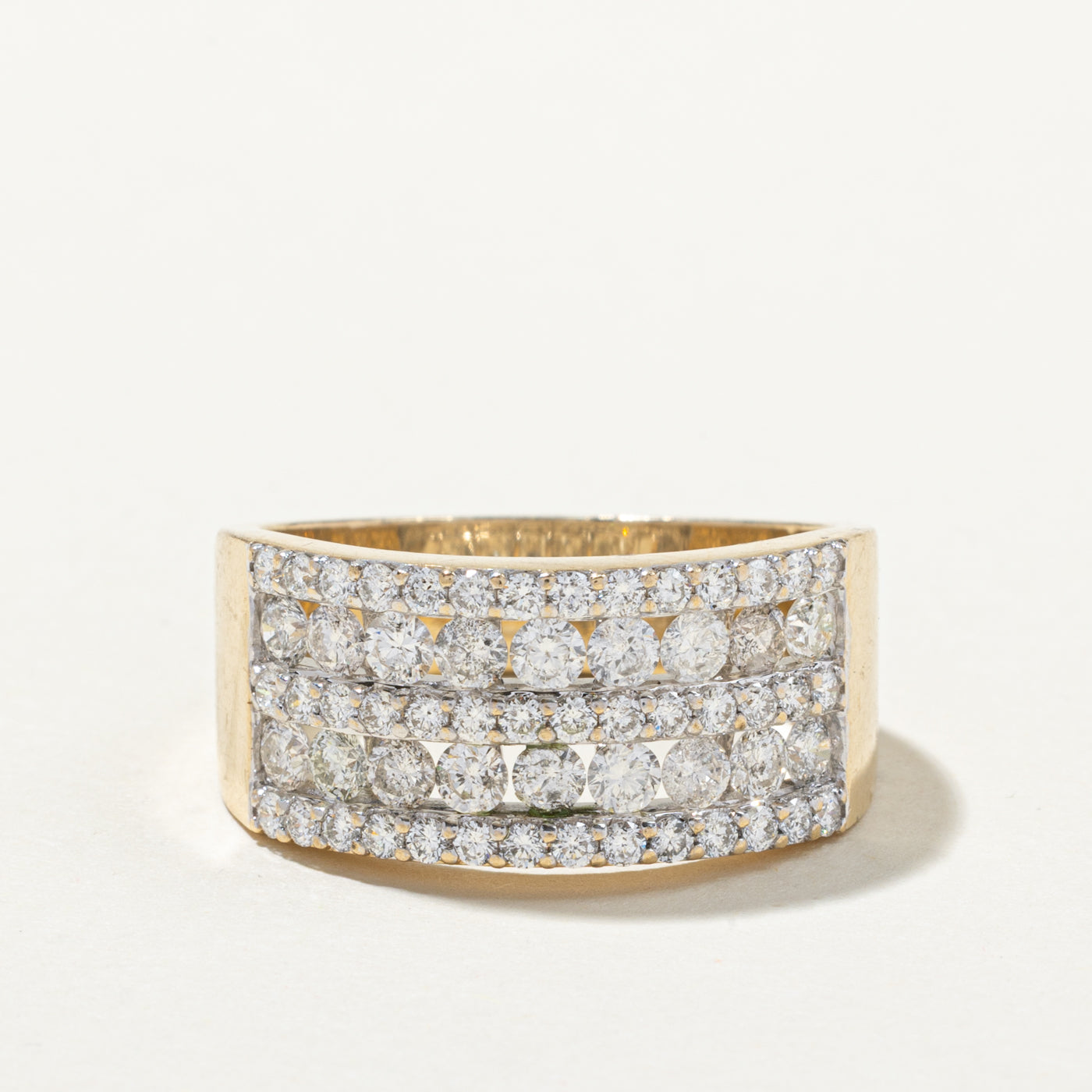 Five Row Diamond Band | 2.39ctw | SZ 12.25