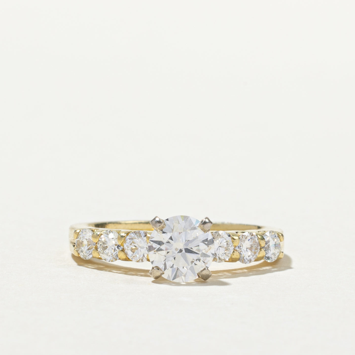 Round Brilliant Cut Diamond Accented Engagement Ring | 1.53ctw | SZ 6