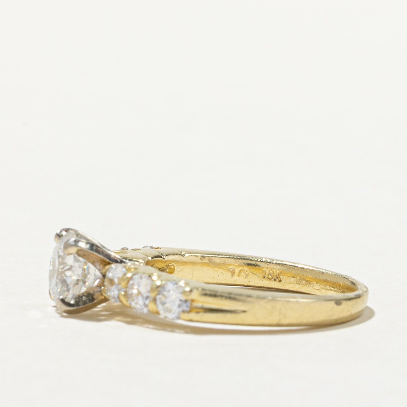 Round Brilliant Cut Diamond Accented Engagement Ring | 1.53ctw | SZ 6