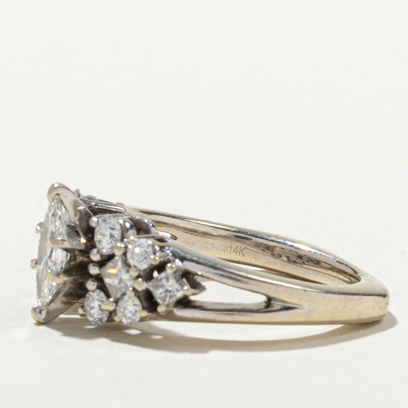 Marquise Cut Diamond Accented Engagement Ring | 1.10ctw | SZ 6.25