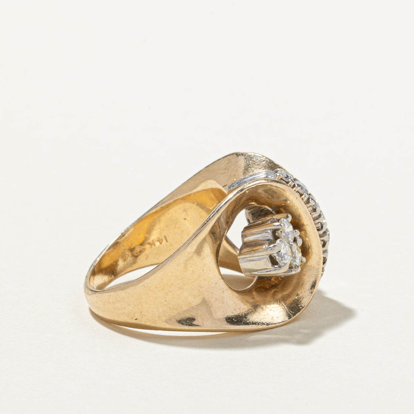 Diamond Column Cocktail Ring | 0.80ctw | SZ 6.25