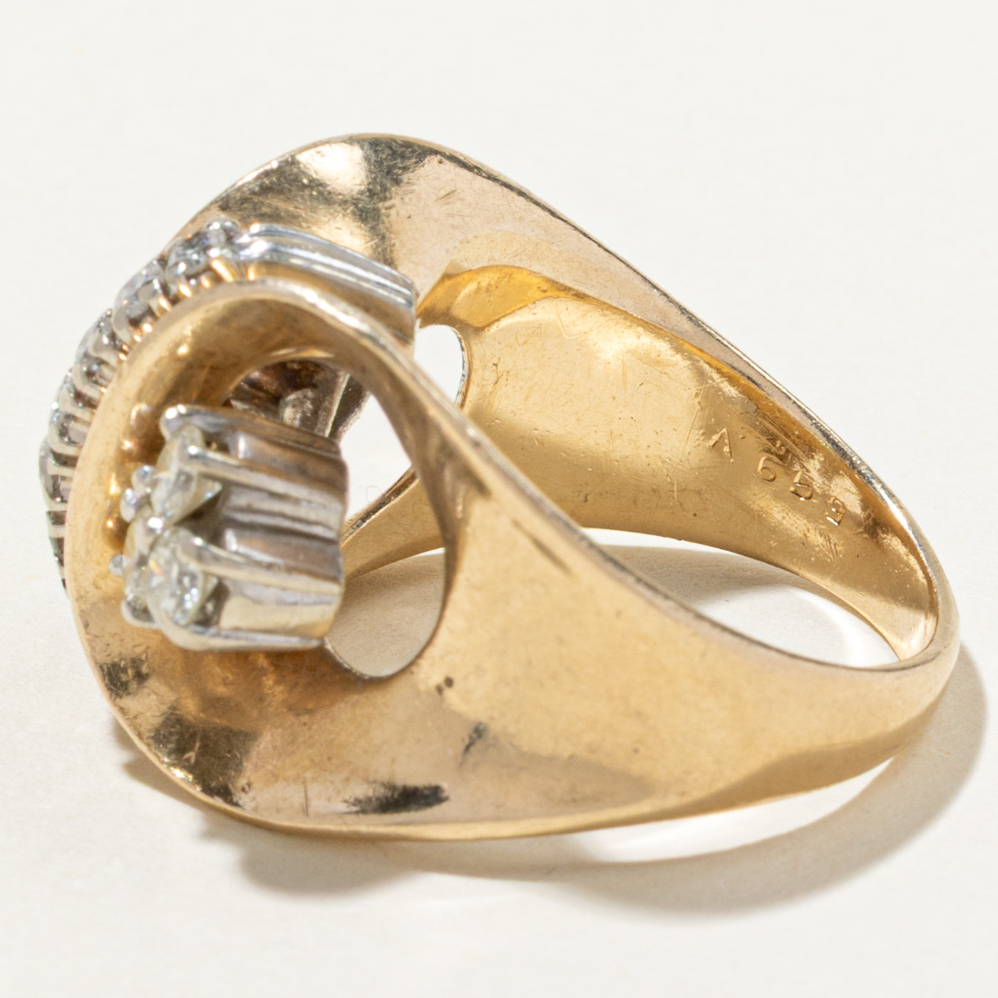 Diamond Column Cocktail Ring | 0.80ctw | SZ 6.25