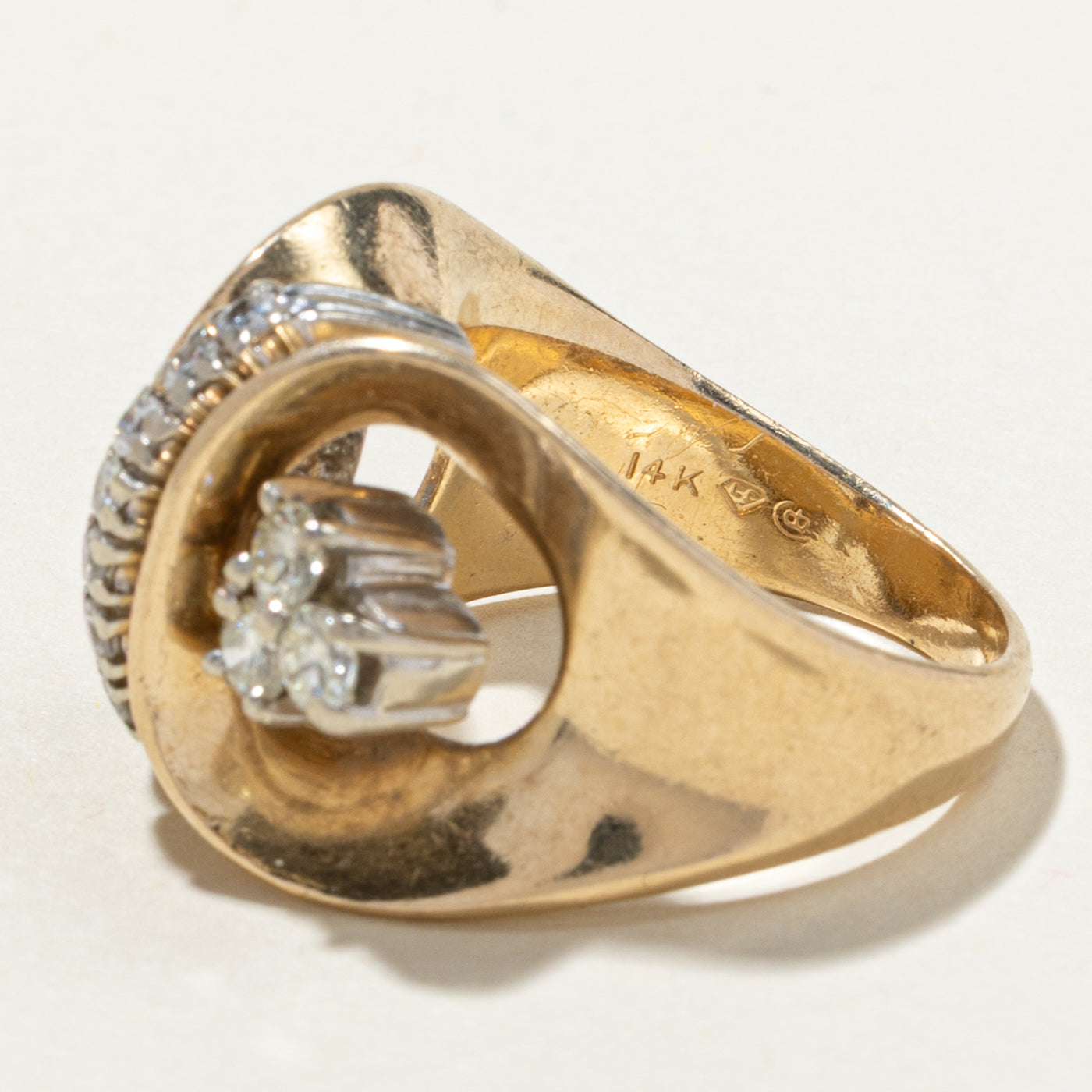 Diamond Column Cocktail Ring | 0.80ctw | SZ 6.25