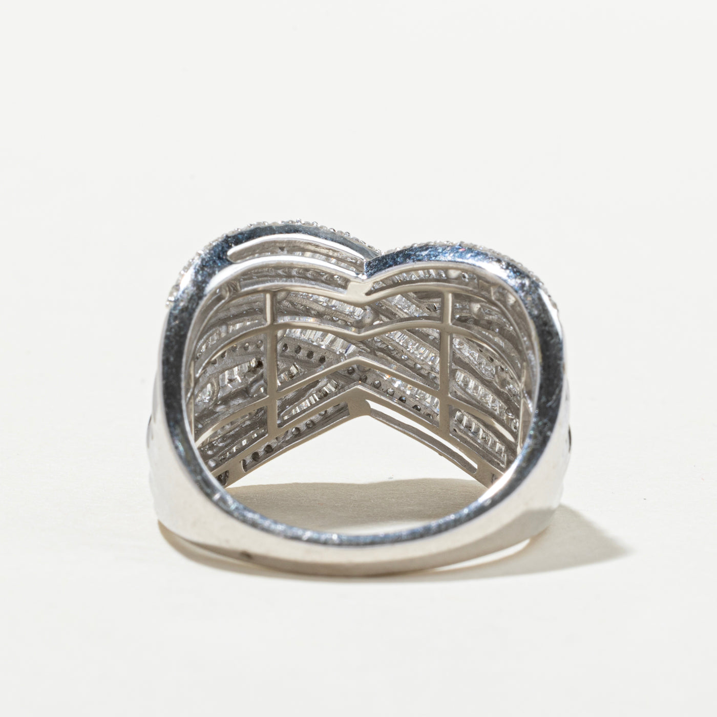 Mixed Cut Diamond Crossover Ring | 1.86ctw | SZ 9.75