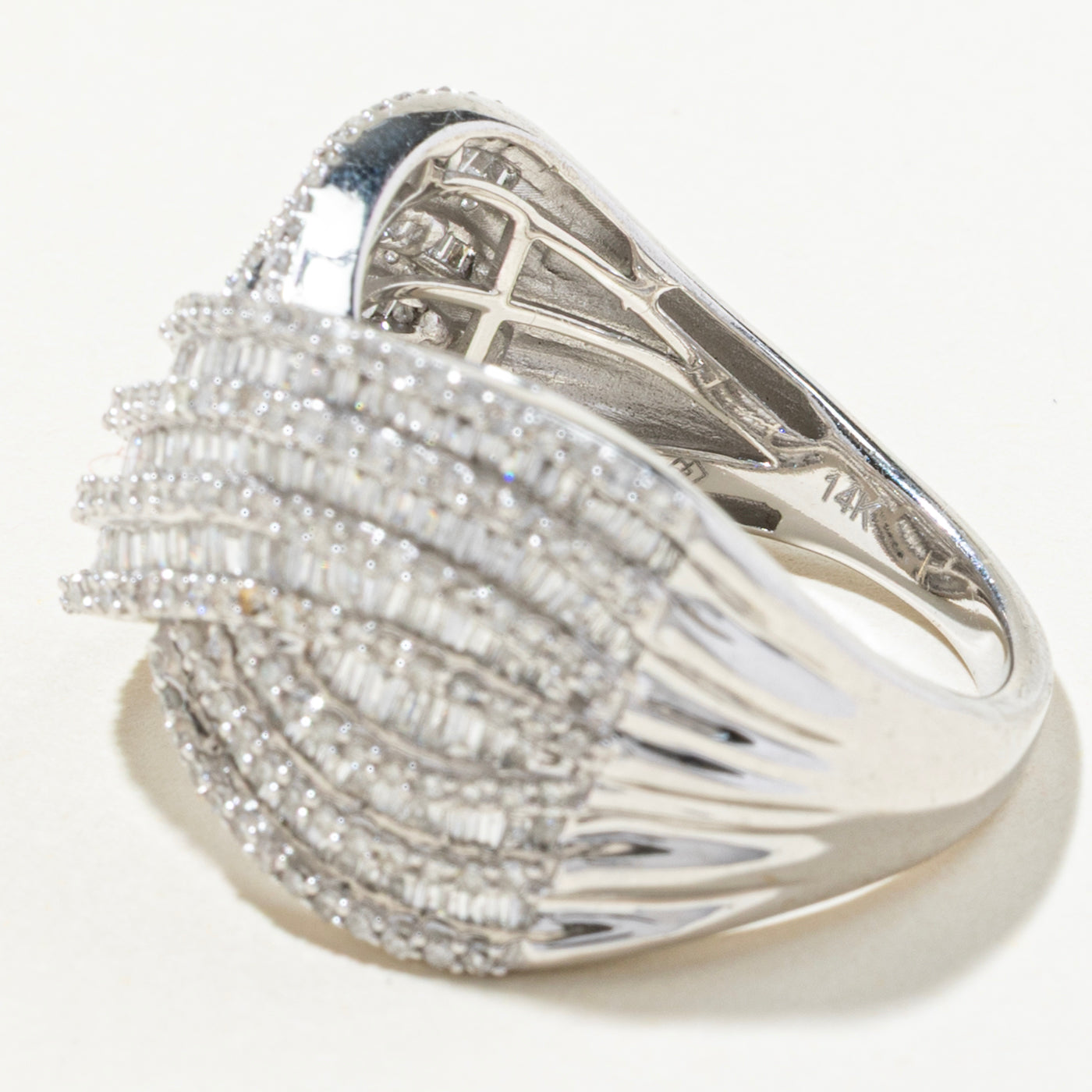 Mixed Cut Diamond Crossover Ring | 1.86ctw | SZ 9.75