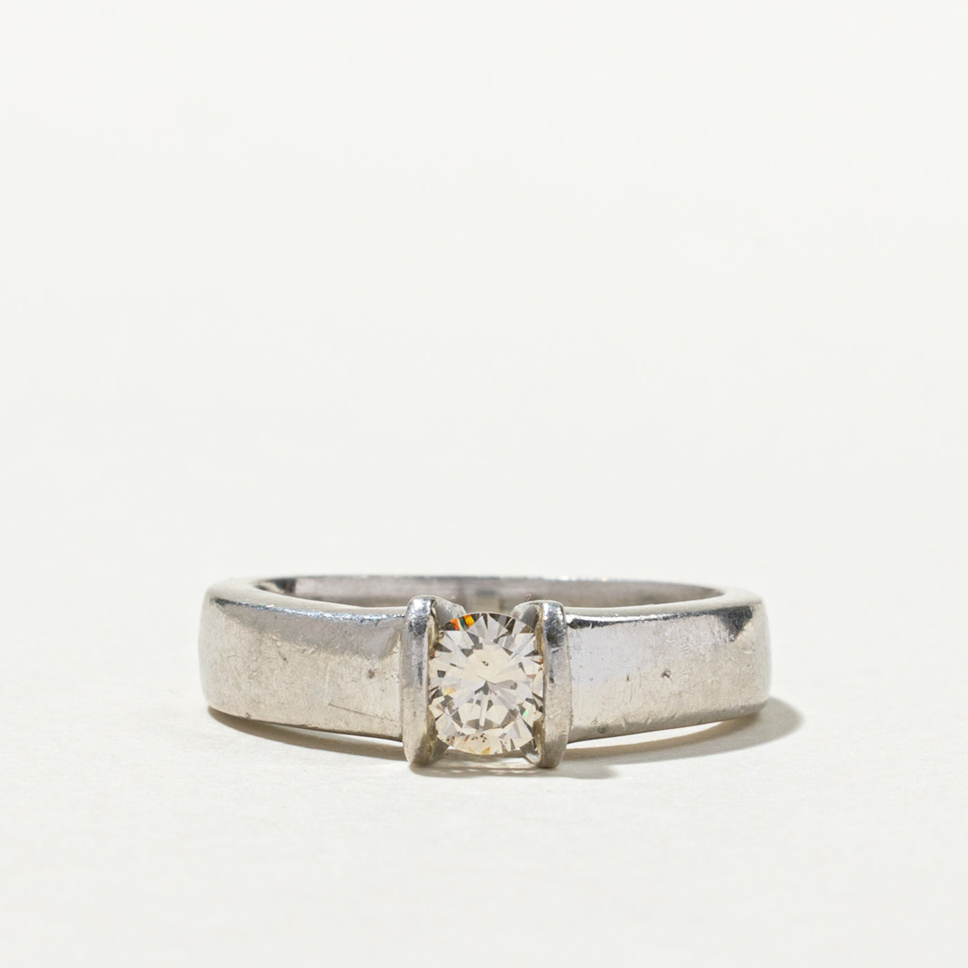 Solitaire Tension Set Diamond Ring | 0.52ct | SZ 6
