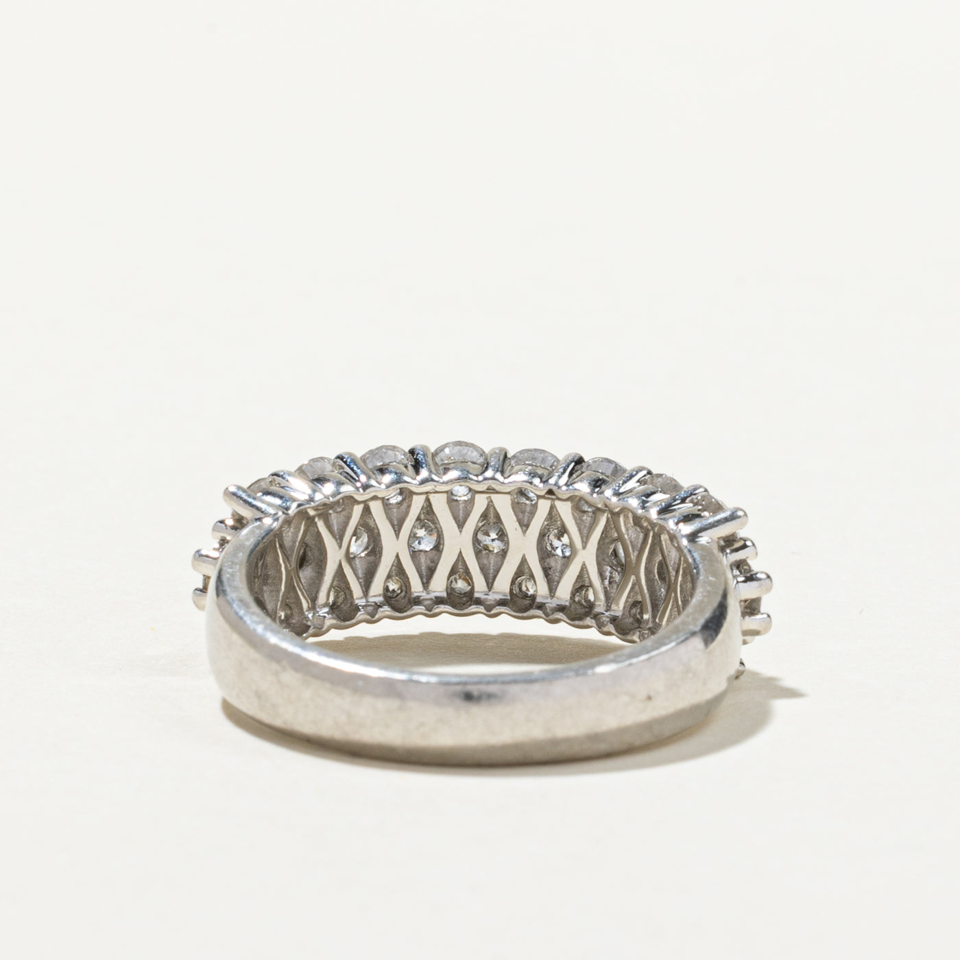 Pavé Set Triple Row Diamond Ring | 2.15ctw | SZ 6.75