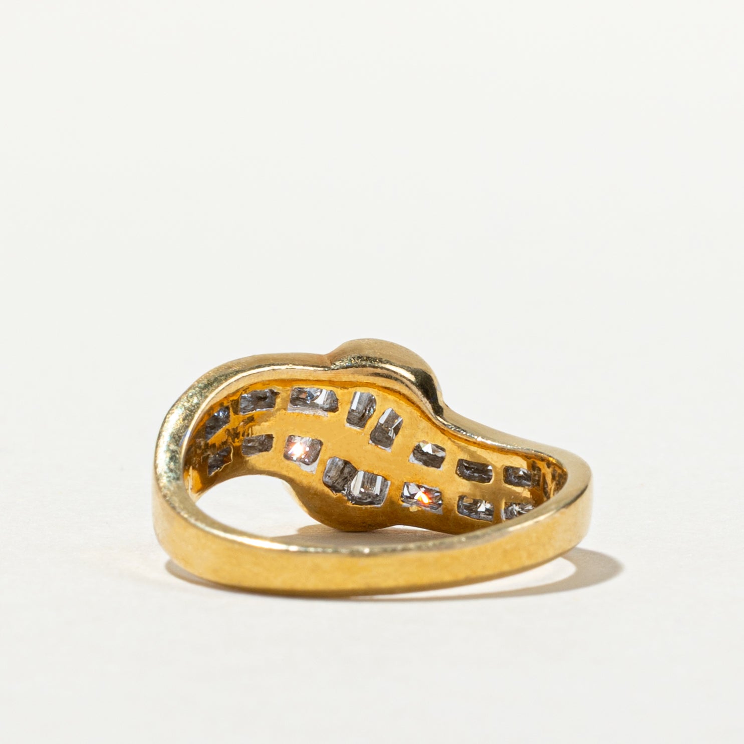 Channel Set Diamond Wave Ring | 0.81ctw | SZ 6.5