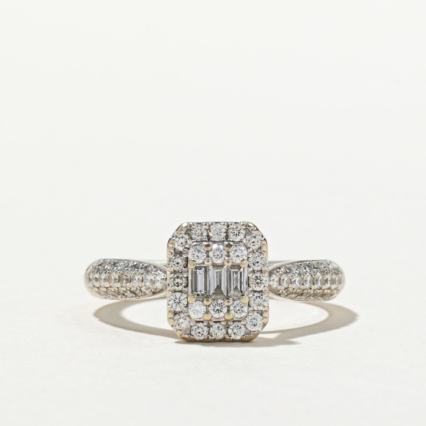 Illusion Set Diamond Cluster Ring | 0.87ctw | SZ 7