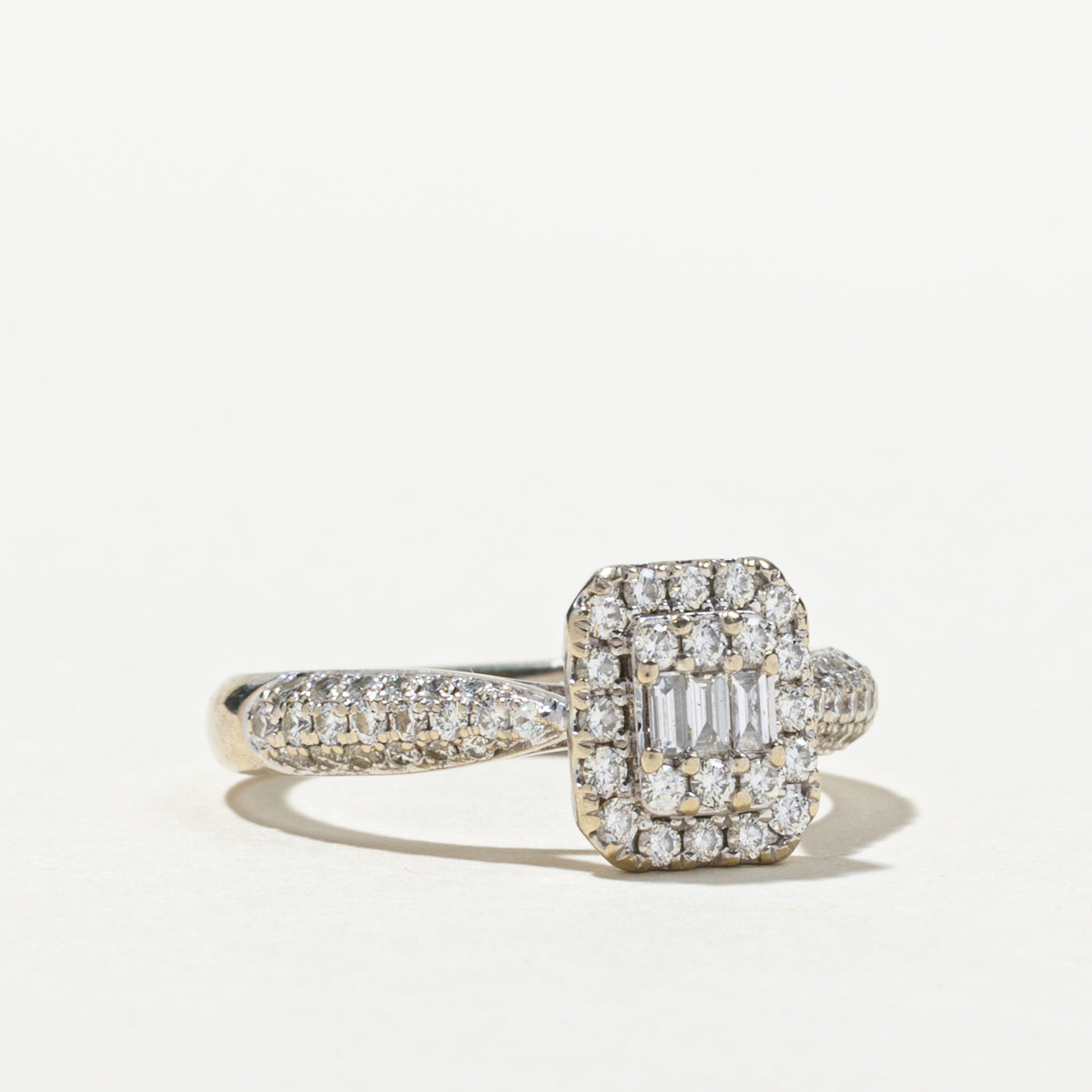 Illusion Set Diamond Cluster Ring | 0.87ctw | SZ 7