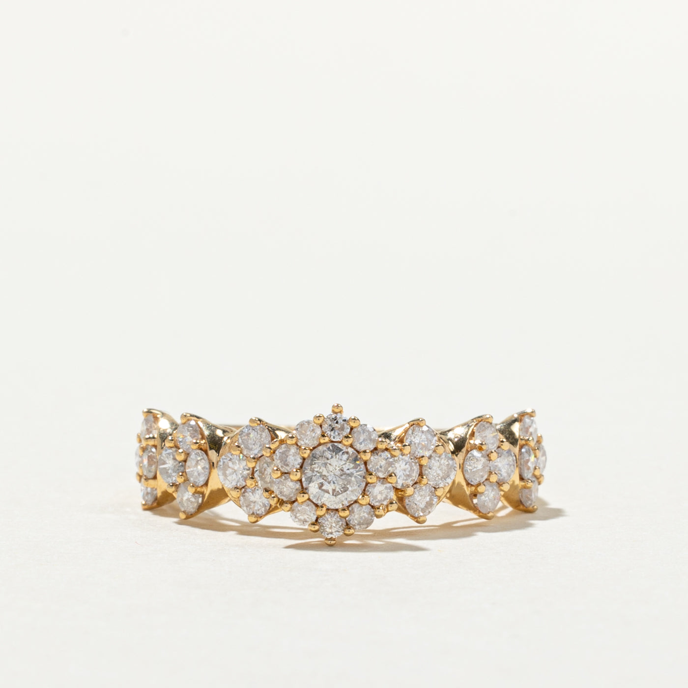 Bague sertie d'un halo de diamants | 1,00 ct | Taille 7