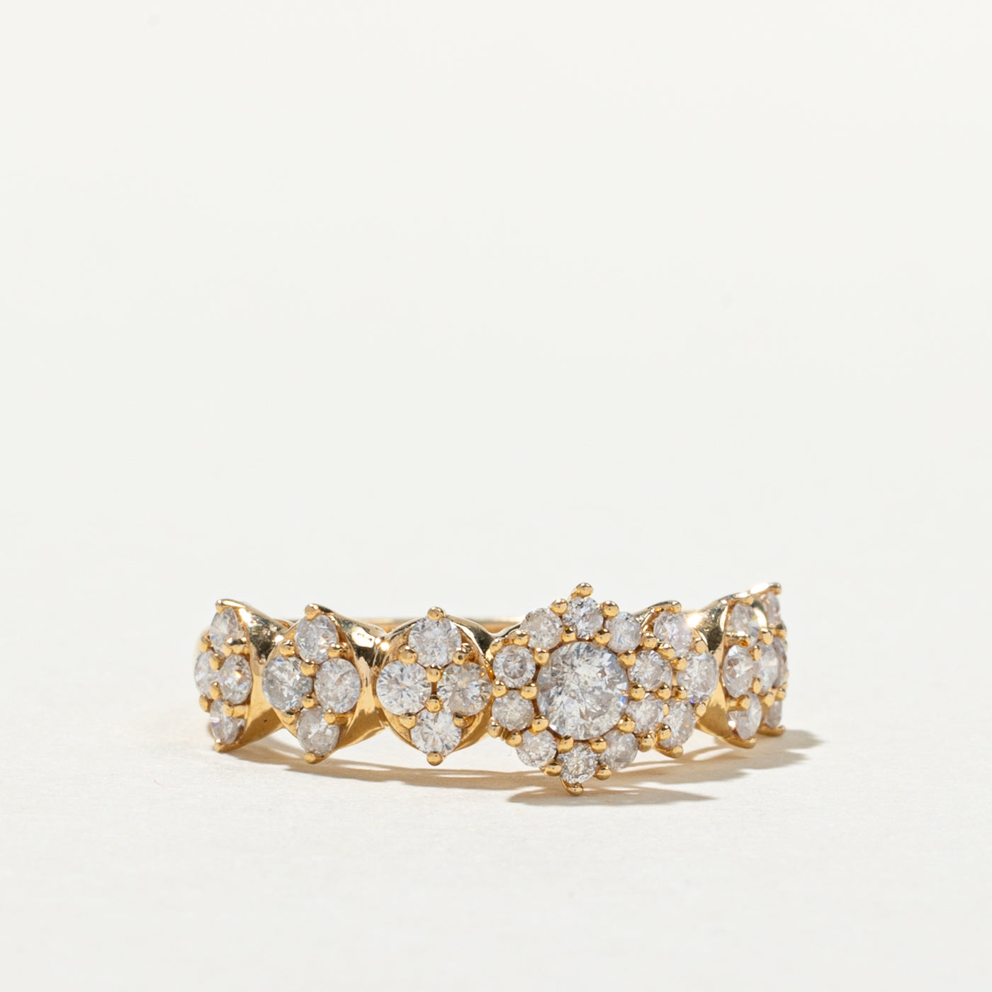 Bague sertie d'un halo de diamants | 1,00 ct | Taille 7