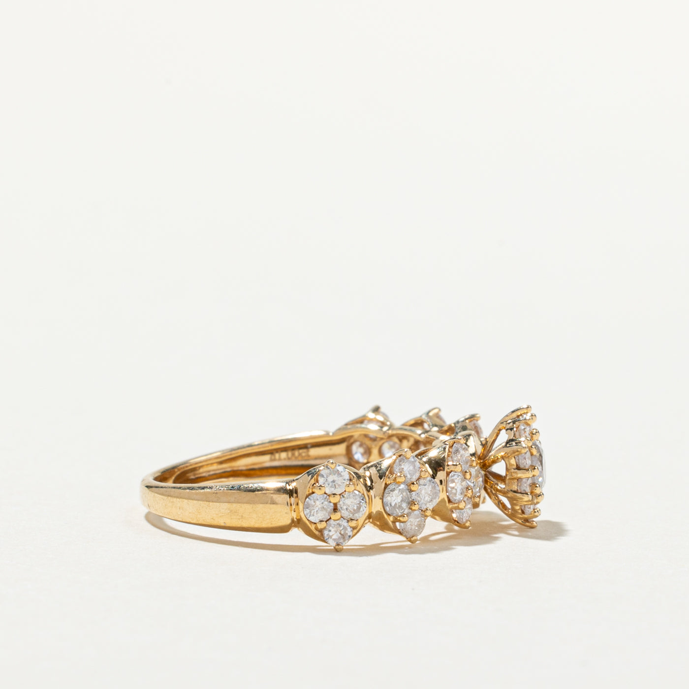 Bague sertie d'un halo de diamants | 1,00 ct | Taille 7