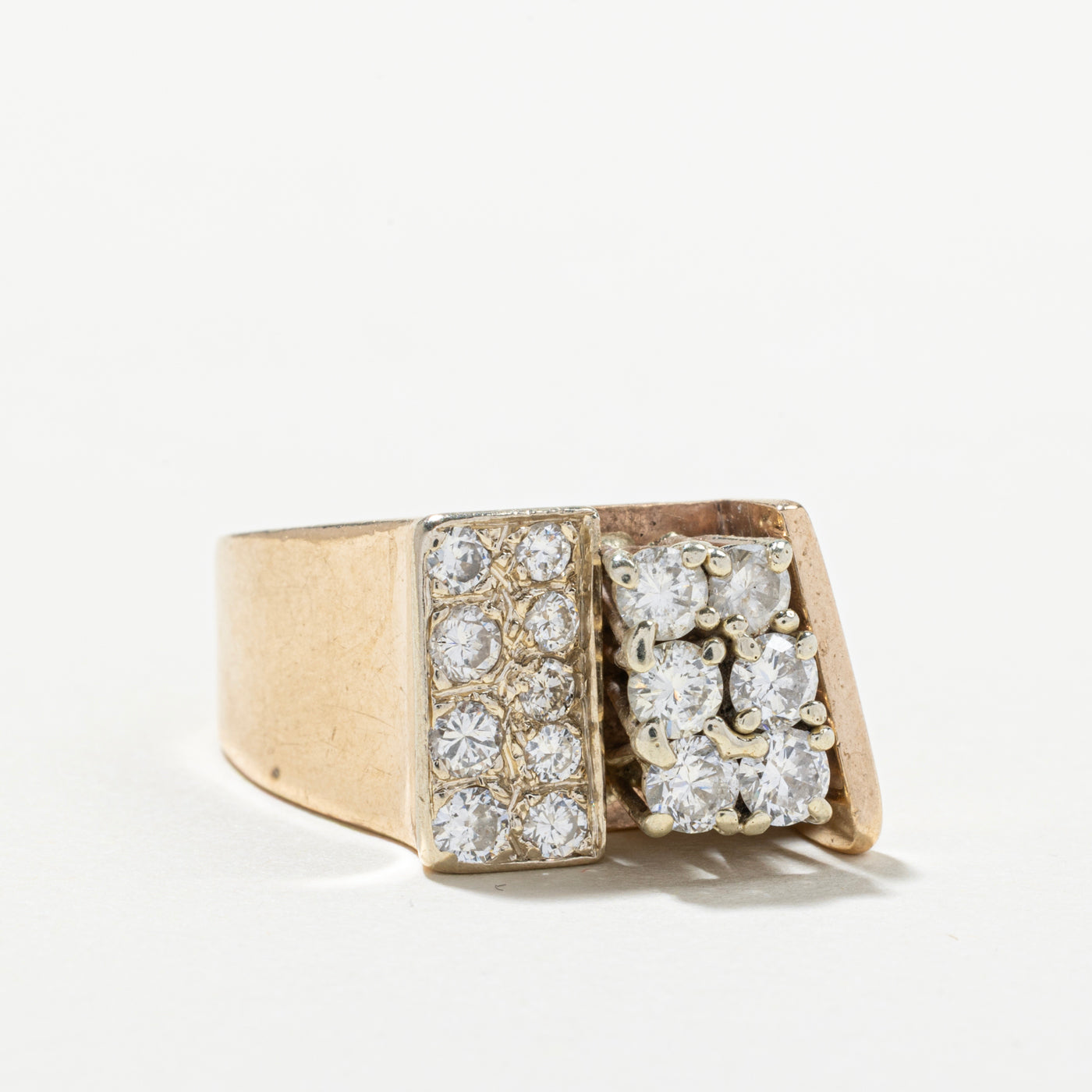 14K Diamond Cluster Cocktail Ring | 1.62ctw | SZ 7.5
