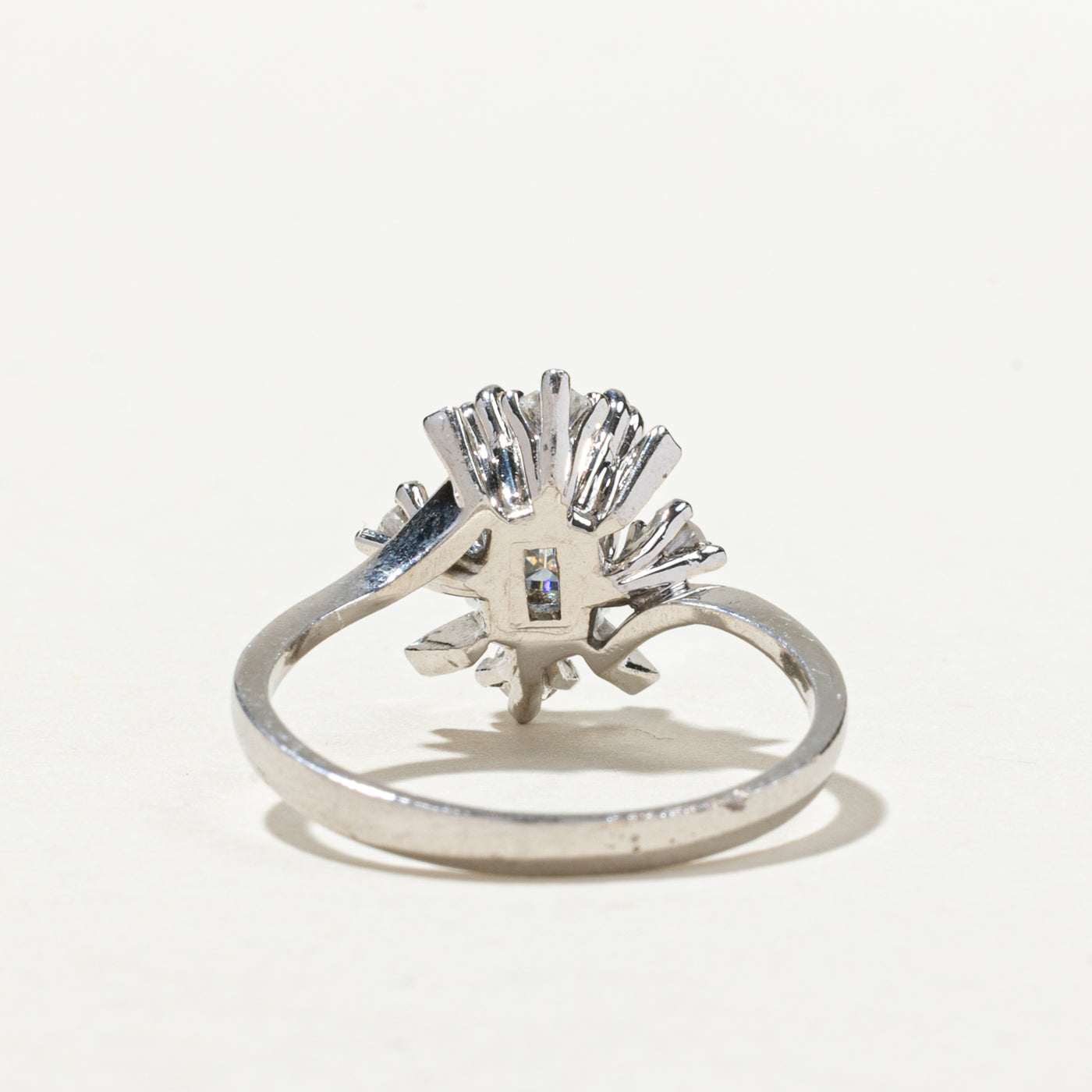 Emerald Cut Diamond Accented Engagement Ring | 1.24ctw | SZ 6
