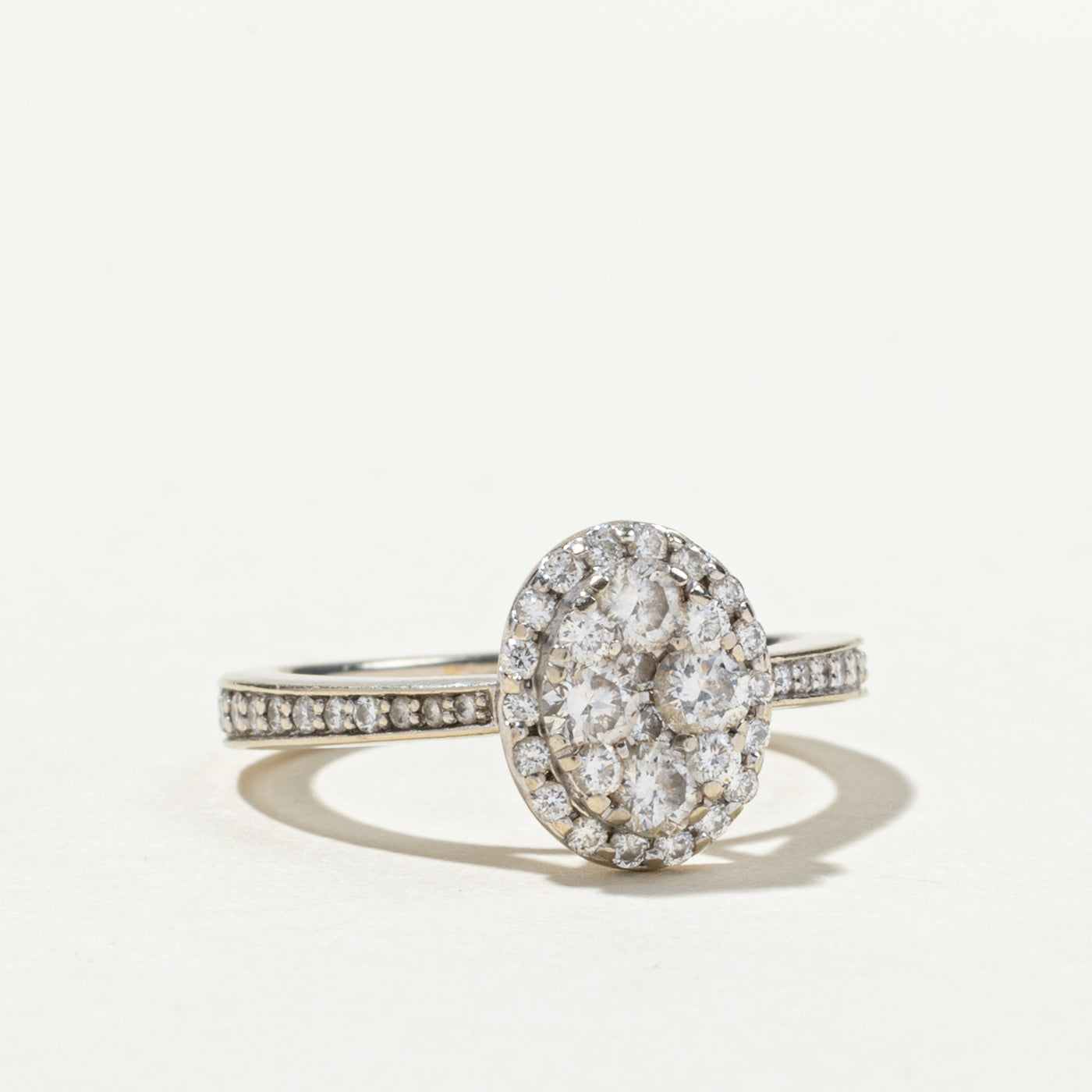 Oval Diamond Cluster Ring | 0.74ctw | SZ 3.75