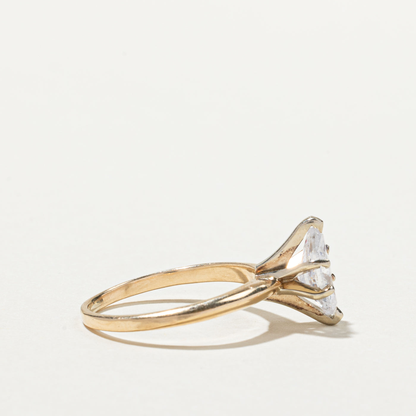 Bague de fiançailles solitaire en diamant taille marquise | 0,89 ct | Taille 6