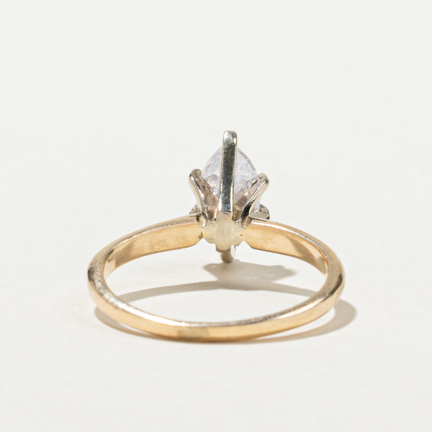Bague de fiançailles solitaire en diamant taille marquise | 0,89 ct | Taille 6