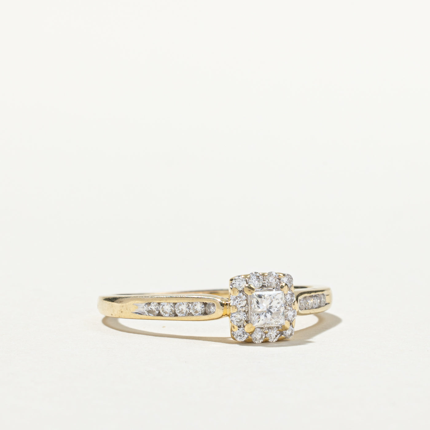 Princess Cut Diamond Halo Ring | 0.51ctw | SZ 9.25