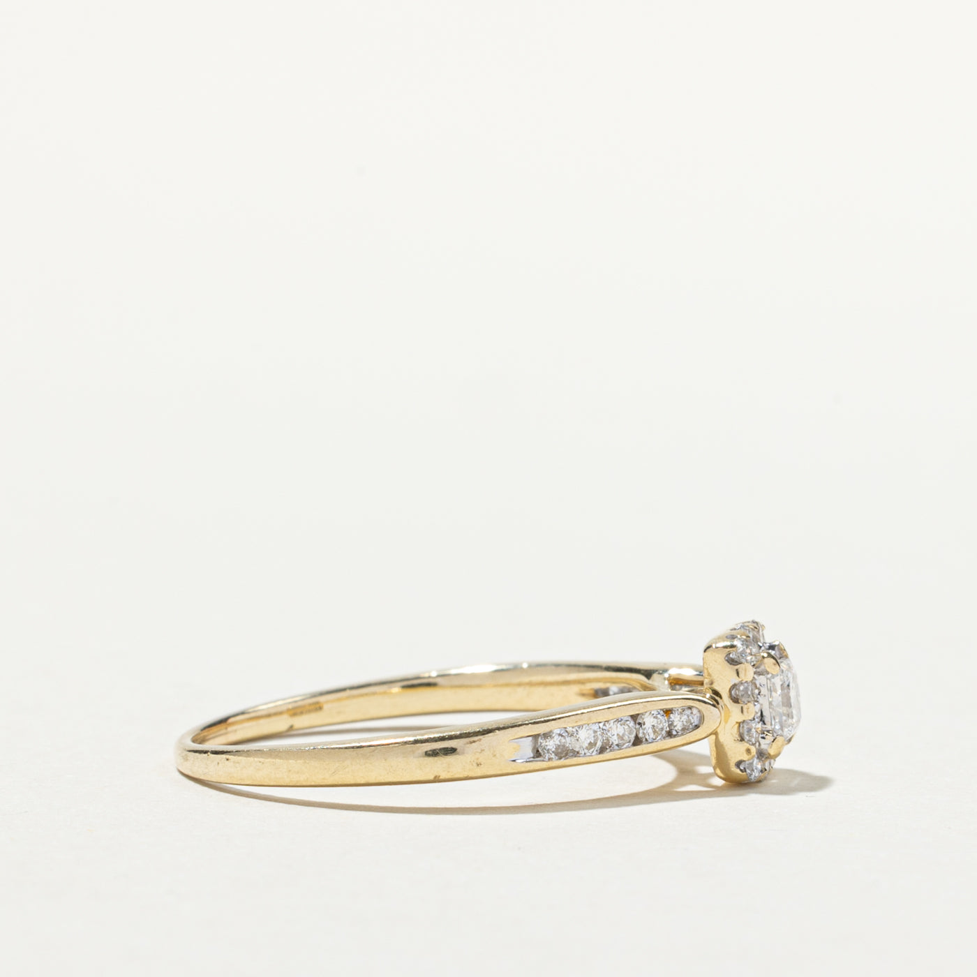 Princess Cut Diamond Halo Ring | 0.51ctw | SZ 9.25