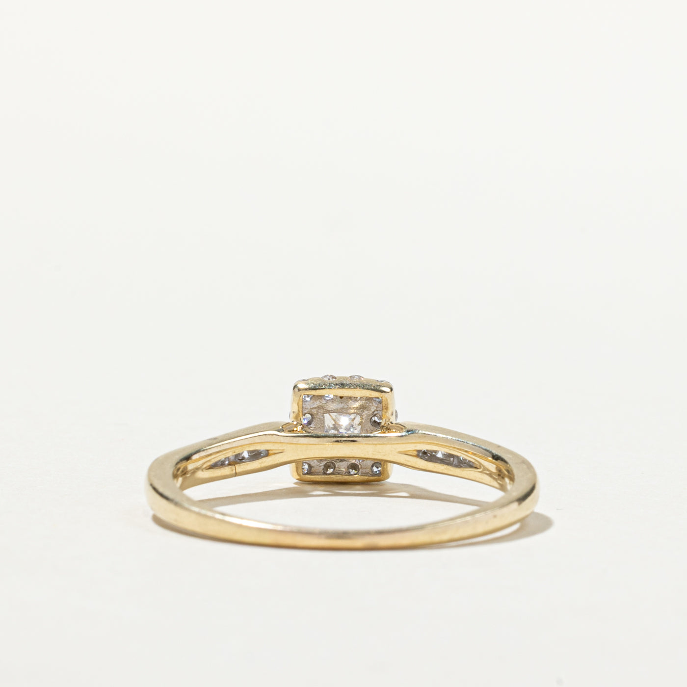 Princess Cut Diamond Halo Ring | 0.51ctw | SZ 9.25