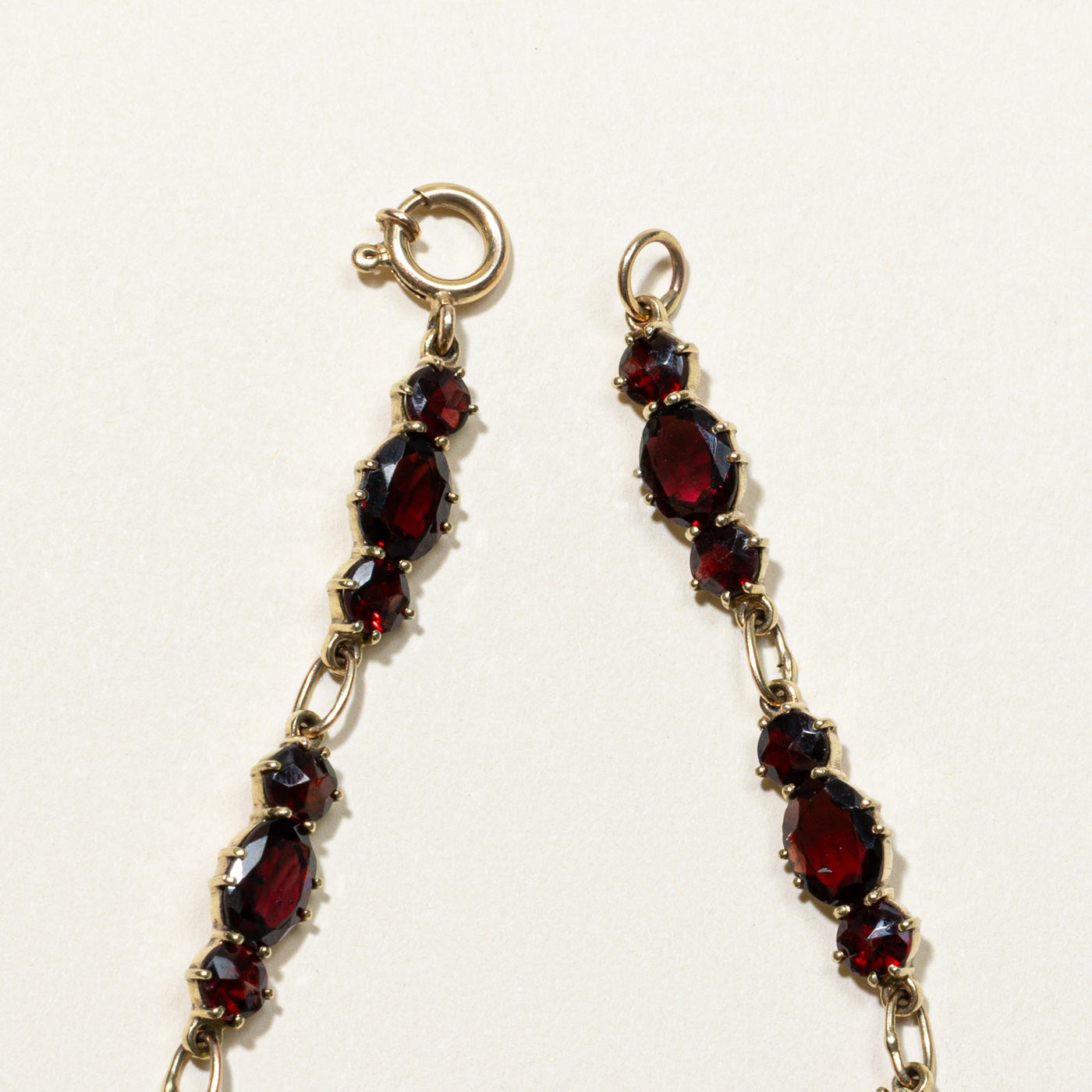 Mid Century Bohemian Cut Garnet Bracelet | 14.00ctw | 7"