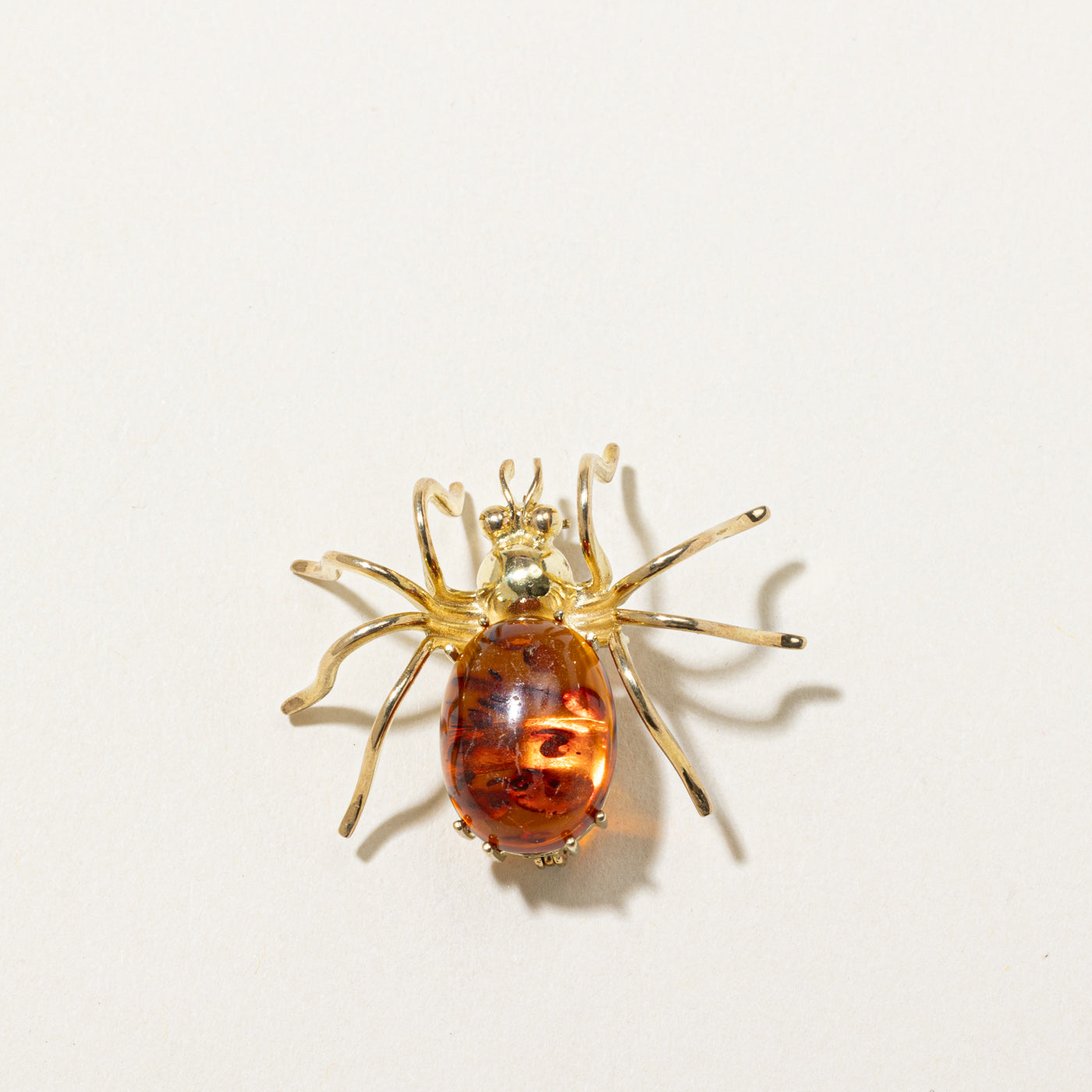 Vintage Amber Spider Brooch | 5.00ct