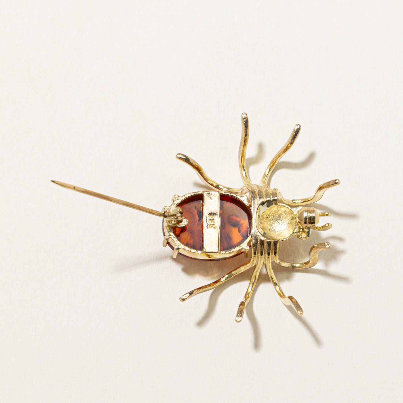 Vintage Amber Spider Brooch | 5.00ct
