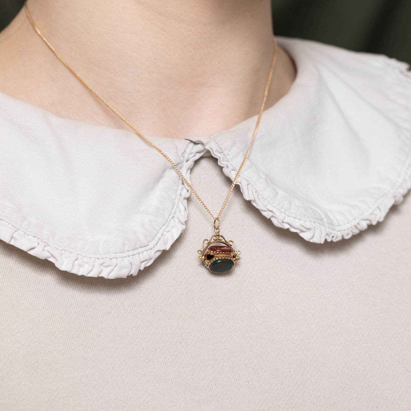 Antique Bloodstone, Carnelian, Onyx Pendant | 3.00ctw