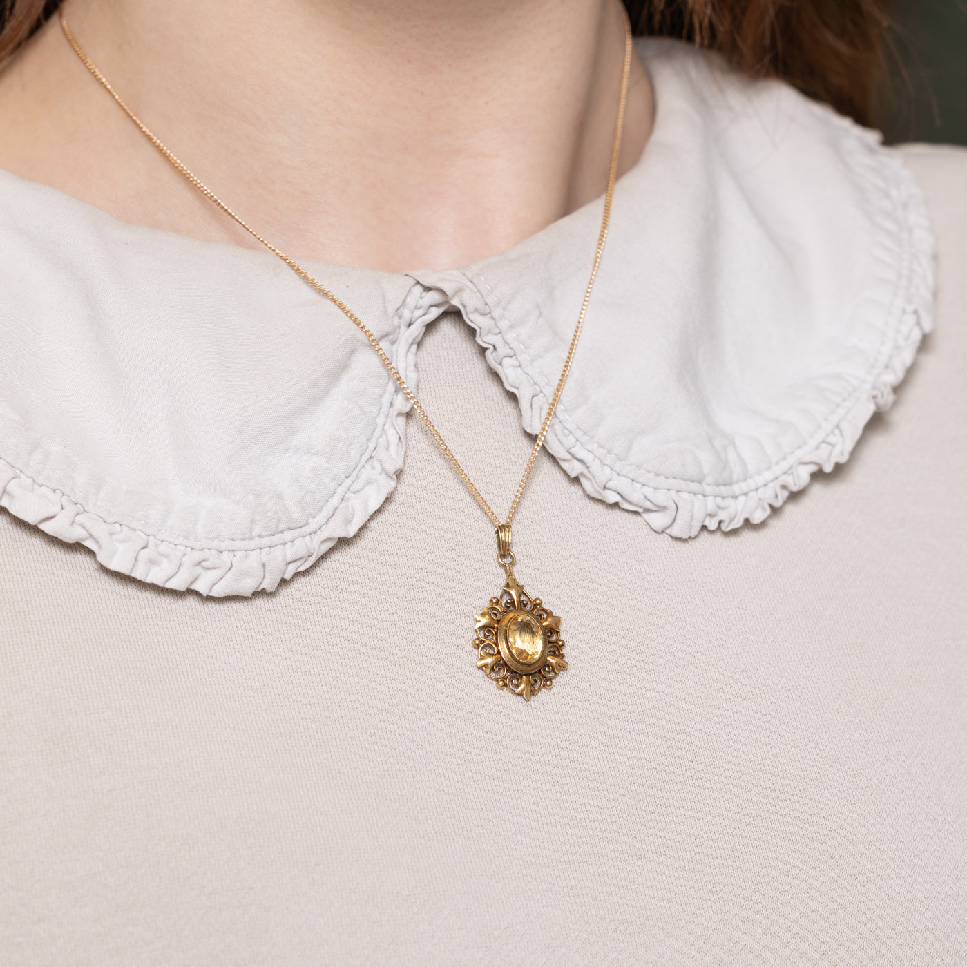 pendentif citrine vintage | 1,50 ct