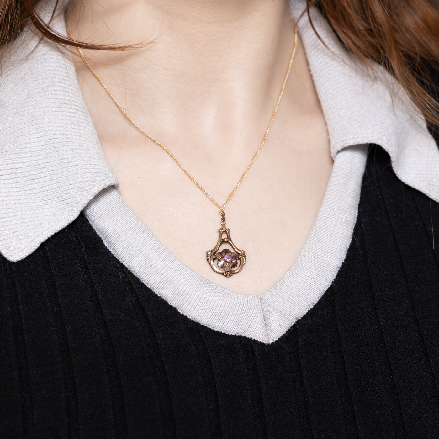 Antique Amethyst Pendant | 0.30ct