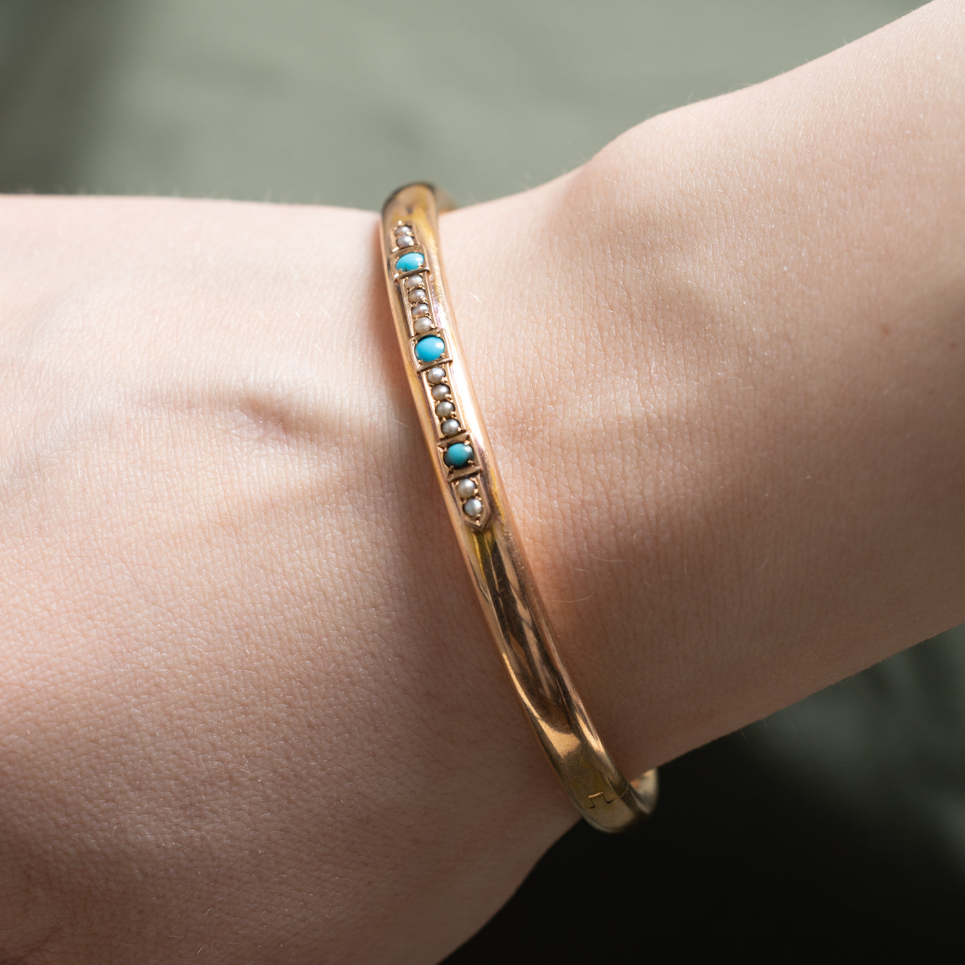 Victorian Pearl Cuff Bracelet | 0.15ctw | 6"